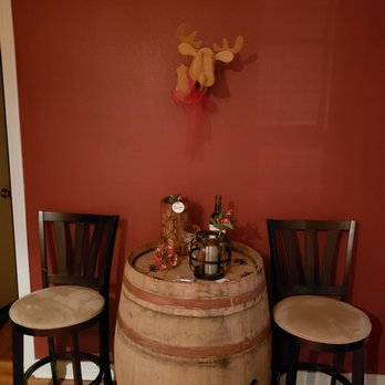 Texas Wine Shop & Bistro - a wine barrel table and chairs - Pizza Near Me - Jasper, Texas Texas Wine Shop & Bistro - a wine barrel table and chairs - Pizza Near Me - Jasper, Texas