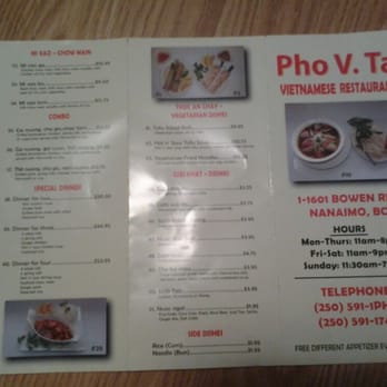 Pho V Ta Vietnamese Restaurant - Vietnamese Near Me - Nanaimo, British Columbia