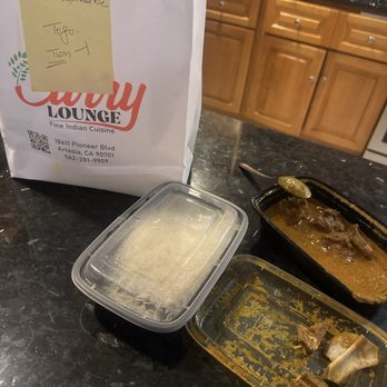 Curry Lounge - Curry got with Veg Fried Rice - Indian Near Me - Artesia, California