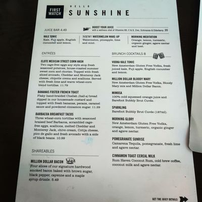 Menu photo 3 First Watch Prosper, TX