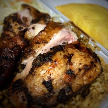 Mr. Jerk - Quarter jerk chicken special with jerk fried rice and an awesome Allan's Pastry patty! - Caribbean Near Me - Markham, Ontario