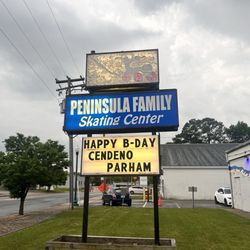 Peninsula Family Skating Center - They put our name on the sign!!!