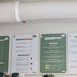 Menu as of April 2025 Menu as of April 2025