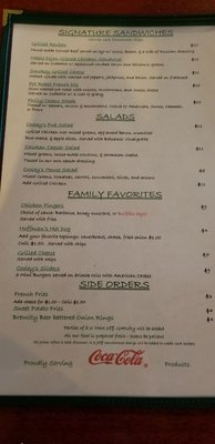 Menu photo 2 Cooley's Stone House Tavern Cooperstown, NY Menu photo 2 Cooley's Stone House Tavern Cooperstown, NY