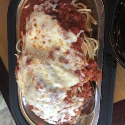 Chicken Parmesan - marinated chicken w Meat Sauce and Cheese