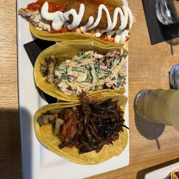 The Hoppy Gnome - Top to bottom; Dante's Inferno, Pulled Pork, Smoked Brisket - New American Near Me - Fort Wayne, Indiana