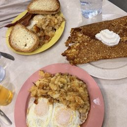 Strawberry Hotcakes Egg with Bacon Our Famous Lyonnaise Potatoes Strawberry Hotcakes Egg with Bacon Our Famous Lyonnaise Potatoes