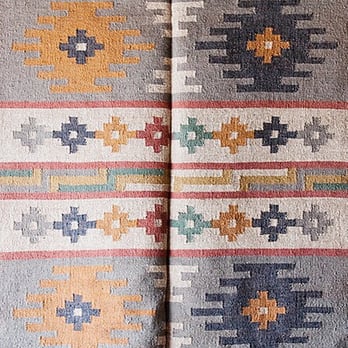 Nectar - Detail shot of one of our flat weave rugs, handselected by Jenny in India. follow us on Instagram! @shopnectar - Furniture Stores Near Me