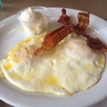 Denny's - Eggs and bacon strips - American Near Me - Cortland, New York Denny's - Eggs and bacon strips - American Near Me - Cortland, New York