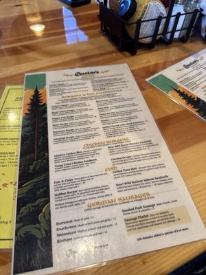Menu photo 1 Gustav's Leavenworth, WA
