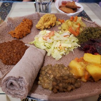 Lalibela Cuisine - Vegetarian platter - Ethiopian Near Me - Toronto, Ontario Lalibela Cuisine - Vegetarian platter - Ethiopian Near Me - Toronto, Ontario