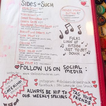SBs Lakeside Love Shack - Menu - Breakfast & Brunch Near Me - Henrico, Virginia