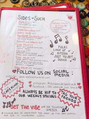Menu photo 2 SBs Lakeside Love Shack Henrico, VA