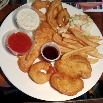 Mel's Fish & Chips - Half of my order plated because there was so much food. - Fish & Chips Near Me - Santa Rosa, California