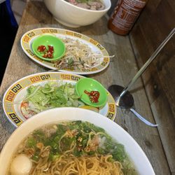Pho Moi - Pho beef and seafood combo with egg noodles