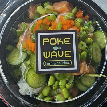 Poke Wave - Large 3 scoop protein, (salmon) and rice bowl with toppings. - Poke Near Me - Anaheim, California Poke Wave - Large 3 scoop protein, (salmon) and rice bowl with toppings. - Poke Near Me - Anaheim, California