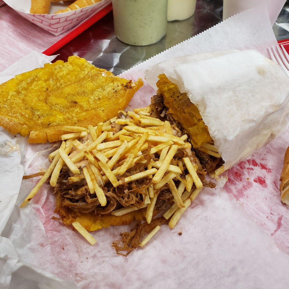 La Colina Comidas Rapidas - Patacon with carne i also added repollo which is shredded cabbage and a ton of extra sauce. Bomb - Fast Food Near Me - Miami, Florida La Colina Comidas Rapidas - Patacon with carne i also added repollo which is shredded cabbage and a ton of extra sauce. Bomb - Fast Food Near Me - Miami, Florida