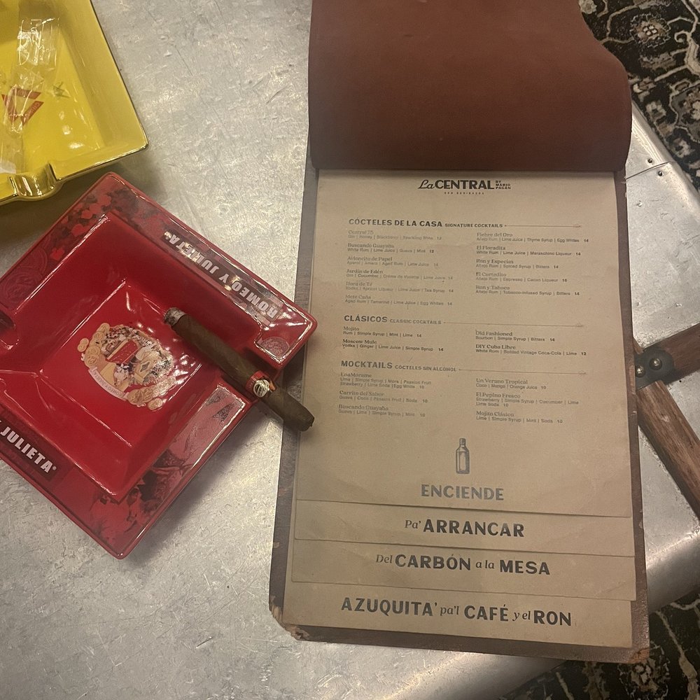 La Central by Mario Pagán - Very cool menus. They're leather. - New American Near Me - San Juan, Puerto Rico La Central by Mario Pagán - Very cool menus. They're leather. - New American Near Me - San Juan, Puerto Rico