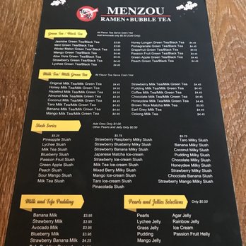 Menzou Ramen & Bubble Tea - Menu July 2018 - Ramen Near Me - Surrey, British Columbia Menzou Ramen & Bubble Tea - Menu July 2018 - Ramen Near Me - Surrey, British Columbia