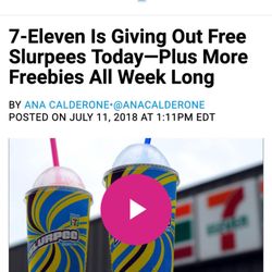 7-Eleven - Free slurpee today!!