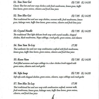 Thai Basil - Soups menu 2023 - Thai Near Me - Roseville, California