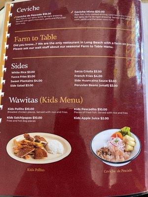 Menu photo 4 Casa Chaskis Long Beach, CA