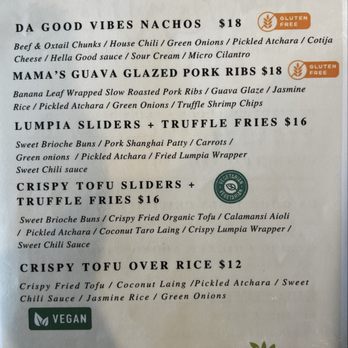 Da Good Vibes - Menu as of 3/8/26 - Filipino Near Me - Union City, California Da Good Vibes - Menu as of 3/8/26 - Filipino Near Me - Union City, California