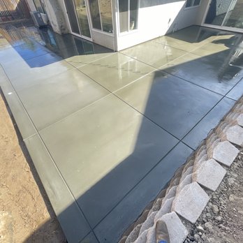 Landeros Elite Concrete - Concrete flat work, side yard to back patio. Adding to retaining wall #hardscape #concrete #retainingwall #blockwallconstruction - Landscaping Near Me