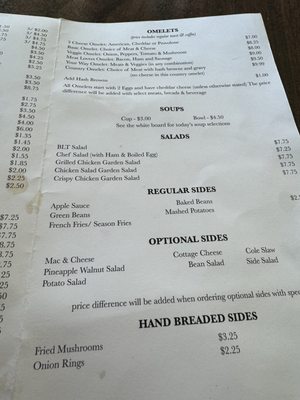 Menu photo 1 Corner Cafe Loogootee, IN