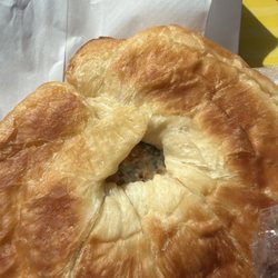 Donut Queen - Sausage egg and cheese croissant.