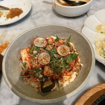 ONDO Jersey City - Kimchi with Tofu hummus - Korean Near Me - Jersey City, New Jersey ONDO Jersey City - Kimchi with Tofu hummus - Korean Near Me - Jersey City, New Jersey