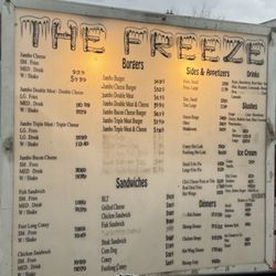 The Freeze - 3/2024 Menu