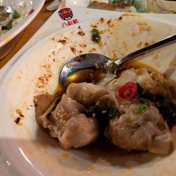 Chiho Bistro - Pork wontons in chili oil - Noodles Near Me - Seattle, Washington