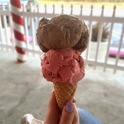Gene & Boots Candies - Sugar cone 2 scoops (chocolate and chocolate covered strawberry)