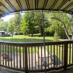 Rose Point Park Cabins & Camping - View from the deck of cabin 101