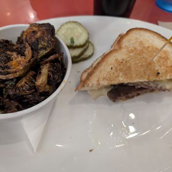 Big Lug Canteen - Half phrisco melt and brussel sprouts. - Breweries Near Me - Indianapolis, Indiana Big Lug Canteen - Half phrisco melt and brussel sprouts. - Breweries Near Me - Indianapolis, Indiana