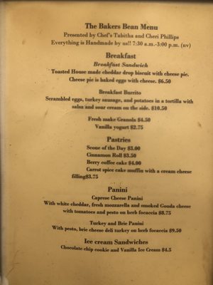 Menu photo 1 The Baker's Bean Baker, NV Menu photo 1 The Baker's Bean Baker, NV