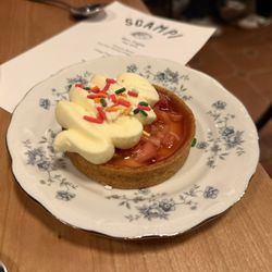 Scampi - Rhubarb tart