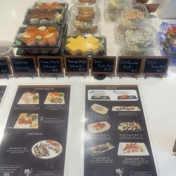 Orenchi Ramen - California roll, spicy roll, Inari, Tamago oshizushi, salmon oshizushi, Unagi oshizushi, rainbow roll! - Ramen Near Me - Los Altos Hills, California