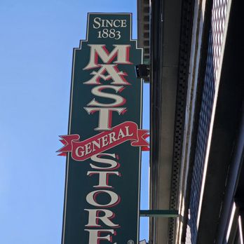 Mast General Store- Roanoke - Close-up of the store sign. - Department Stores Near Me - Roanoke, Virginia Mast General Store- Roanoke - Close-up of the store sign. - Department Stores Near Me - Roanoke, Virginia