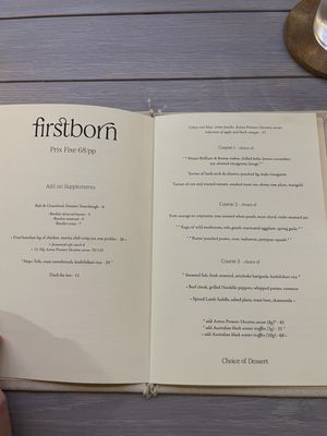 Menu photo 2 Firstborn Los Angeles, CA