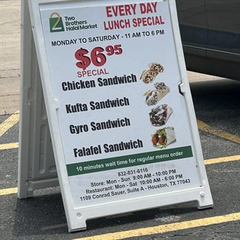 Two Brothers Halal Market - Lunch special. Extended lunch I would say‍ - International Grocery Near Me - Houston, Texas