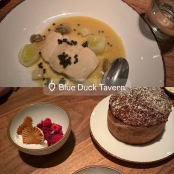 Blue Duck Tavern - Slow-Roasted Halibut (Earth and Eats, PA), Apple Pie, - New American Near Me - Washington, DC, District of Columbia Blue Duck Tavern - Slow-Roasted Halibut (Earth and Eats, PA), Apple Pie, - New American Near Me - Washington, DC, District of Columbia