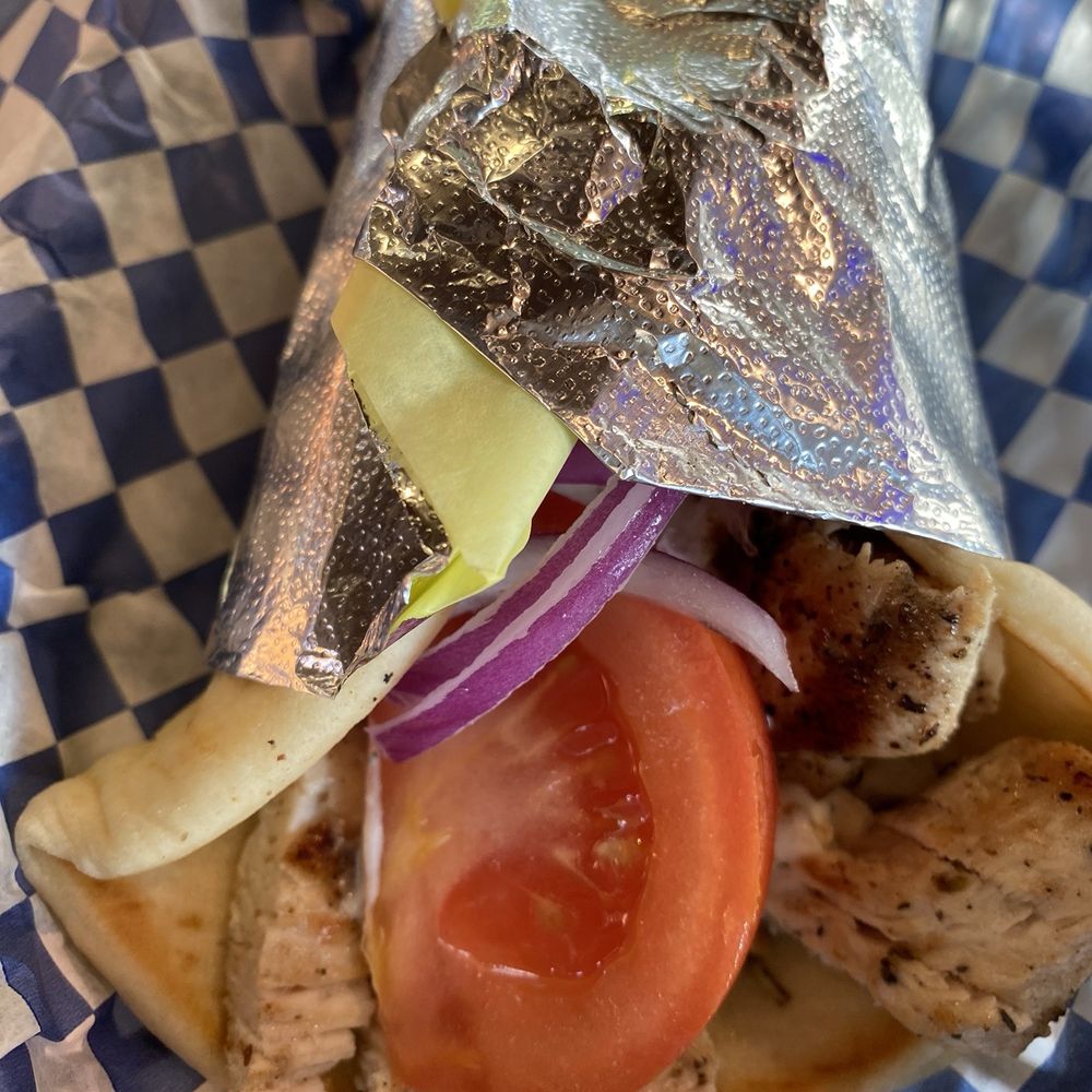Yanni's Best Charbroiled - Chicken souvlaki in a pita - Burgers Near Me - Fillmore, California Yanni's Best Charbroiled - Chicken souvlaki in a pita - Burgers Near Me - Fillmore, California