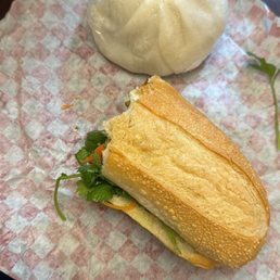 Pork Banh Mi and Hum Bao. Pork Banh Mi and Hum Bao.