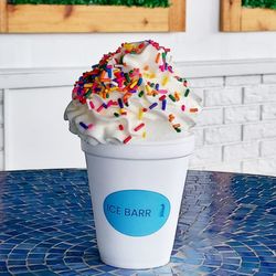 Ice Barr - Top off your favorite flavor(s) of snowball with some whip cream and sprinkles