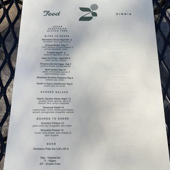Zinnia - Vegan, vegetarian and GF menu/items. - Cocktail Bars Near Me - Silver Spring, Maryland Zinnia - Vegan, vegetarian and GF menu/items. - Cocktail Bars Near Me - Silver Spring, Maryland