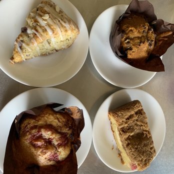 The Pantry - Cranberry almond scone, strawberry rhubarb & pumpkin chocolate chip muffins, raspberry cheesecake coffee cake - Cafes Near Me - Ada, Michigan