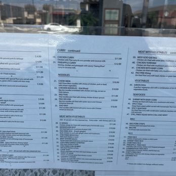 D Thai Chinese Restaurant - Menu - Chinese Near Me - Westminster, California