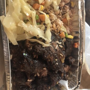 Peppa's Jerk Chicken - Large oxtails getting devoured. - Caribbean Near Me - Brooklyn, New York
